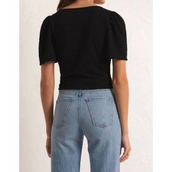 NEW Z SUPPLY maxine knit top in black - Picture 4 of 7